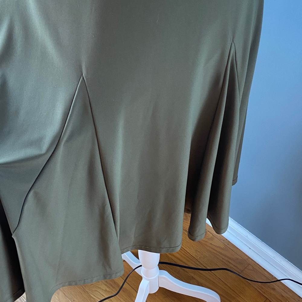 Ralph Lauren Olive Green Sleeveless Flared Dress - Picture 4 of 9